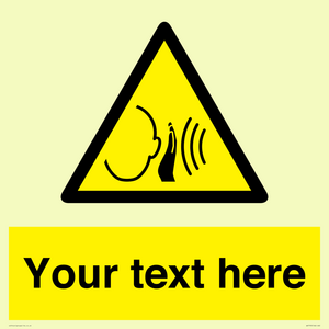 Custom warning sudden loud noise